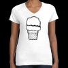 Women's Fine Jersey V-Neck Tee Thumbnail