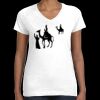 Women's Fine Jersey V-Neck Tee Thumbnail