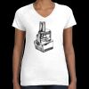 Women's Fine Jersey V-Neck Tee Thumbnail