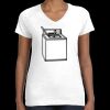 Women's Fine Jersey V-Neck Tee Thumbnail