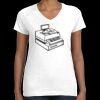 Women's Fine Jersey V-Neck Tee Thumbnail