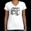 Women's Fine Jersey V-Neck Tee Thumbnail
