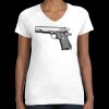Women's Fine Jersey V-Neck Tee Thumbnail