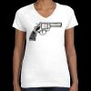 Women's Fine Jersey V-Neck Tee Thumbnail