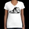 Women's Fine Jersey V-Neck Tee Thumbnail