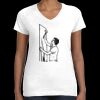 Women's Fine Jersey V-Neck Tee Thumbnail