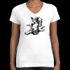 Women's Fine Jersey V-Neck Tee Thumbnail