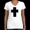 Women's Fine Jersey V-Neck Tee Thumbnail