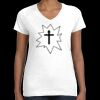 Women's Fine Jersey V-Neck Tee Thumbnail