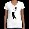 Women's Fine Jersey V-Neck Tee Thumbnail