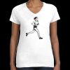 Women's Fine Jersey V-Neck Tee Thumbnail