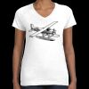 Women's Fine Jersey V-Neck Tee Thumbnail