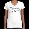 Women's Fine Jersey V-Neck Tee Thumbnail