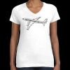 Women's Fine Jersey V-Neck Tee Thumbnail