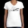 Women's Fine Jersey V-Neck Tee Thumbnail