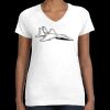 Women's Fine Jersey V-Neck Tee Thumbnail