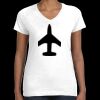Women's Fine Jersey V-Neck Tee Thumbnail