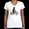 Women's Fine Jersey V-Neck Tee Thumbnail
