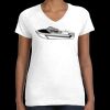 Women's Fine Jersey V-Neck Tee Thumbnail