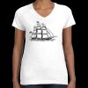 Women's Fine Jersey V-Neck Tee Thumbnail