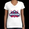 Women's Fine Jersey V-Neck Tee Thumbnail