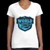 Women's Fine Jersey V-Neck Tee Thumbnail
