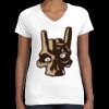 Women's Fine Jersey V-Neck Tee Thumbnail