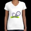 Women's Fine Jersey V-Neck Tee Thumbnail