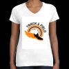 Women's Fine Jersey V-Neck Tee Thumbnail