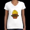 Women's Fine Jersey V-Neck Tee Thumbnail