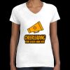 Women's Fine Jersey V-Neck Tee Thumbnail