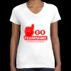 Women's Fine Jersey V-Neck Tee Thumbnail