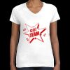Women's Fine Jersey V-Neck Tee Thumbnail