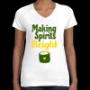 Women's Fine Jersey V-Neck Tee Thumbnail