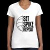 Women's Fine Jersey V-Neck Tee Thumbnail