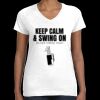 Women's Fine Jersey V-Neck Tee Thumbnail