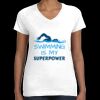 Women's Fine Jersey V-Neck Tee Thumbnail
