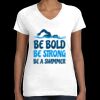 Women's Fine Jersey V-Neck Tee Thumbnail