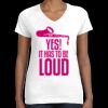 Women's Fine Jersey V-Neck Tee Thumbnail
