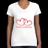 Women's Fine Jersey V-Neck Tee Thumbnail