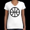 Women's Fine Jersey V-Neck Tee Thumbnail