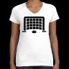 Women's Fine Jersey V-Neck Tee Thumbnail