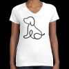 Women's Fine Jersey V-Neck Tee Thumbnail