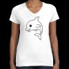 Women's Fine Jersey V-Neck Tee Thumbnail