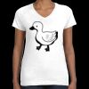 Women's Fine Jersey V-Neck Tee Thumbnail