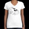 Women's Fine Jersey V-Neck Tee Thumbnail