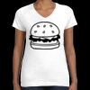 Women's Fine Jersey V-Neck Tee Thumbnail