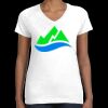 Women's Fine Jersey V-Neck Tee Thumbnail