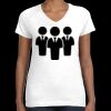 Women's Fine Jersey V-Neck Tee Thumbnail