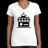 Women's Fine Jersey V-Neck Tee Thumbnail
